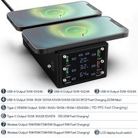 Stacja ładująca USB 150W podwójna ładowarka bezprzewodowa typ C QC3.0 PD 65W szybka ładowarka ładowarka USB do telefonu iPhone 13 X Xiaomi Laptop 4